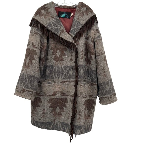 Marble mountain Jackets & Blazers - Marble mountain Vintage Southwestern Wool oversized Jacket Coat Sz Medium Womans